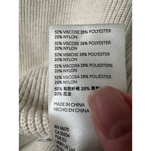 Free People Saffron Open Back Ivory Sweater XS Puff Sleeves Boho Knit E7 - Picture 5 of 8